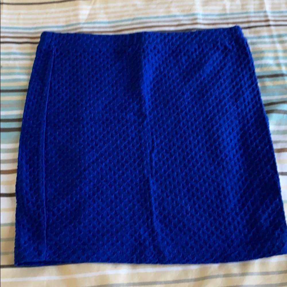 mini skirt in neon blue